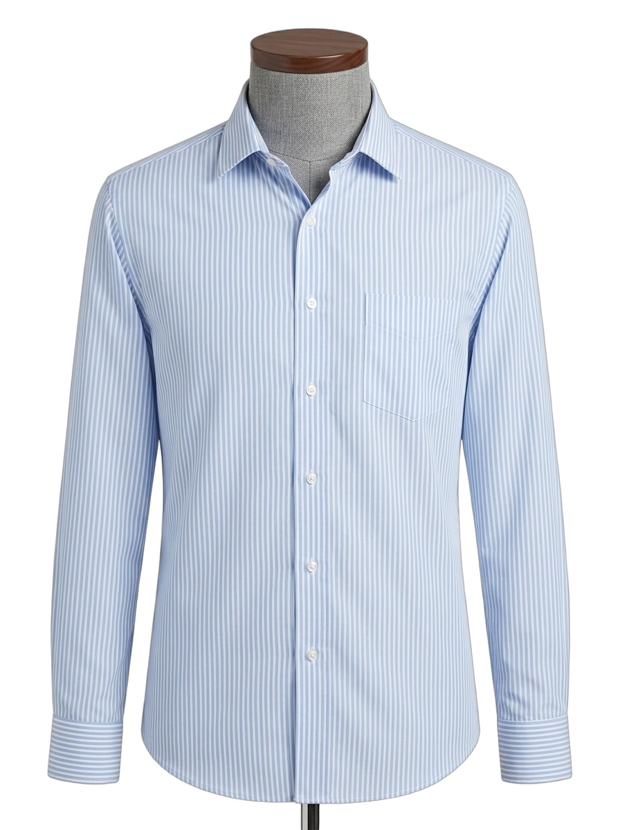 Light Blue Candy Stripe Dress Shirt